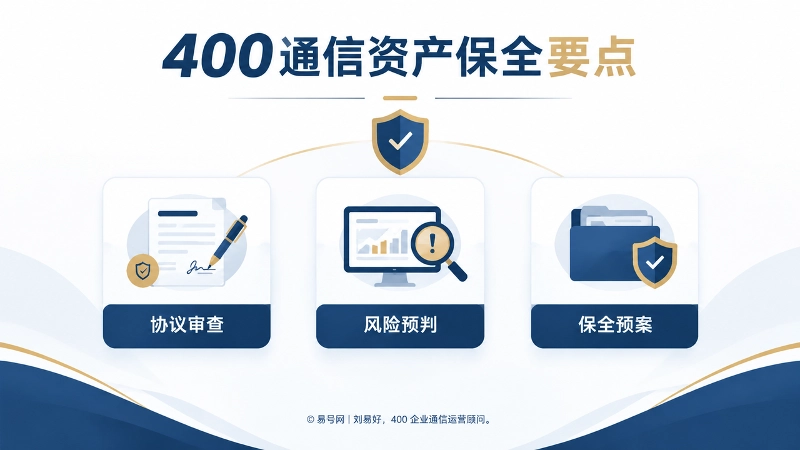 400通信资产保全要点的方案插画