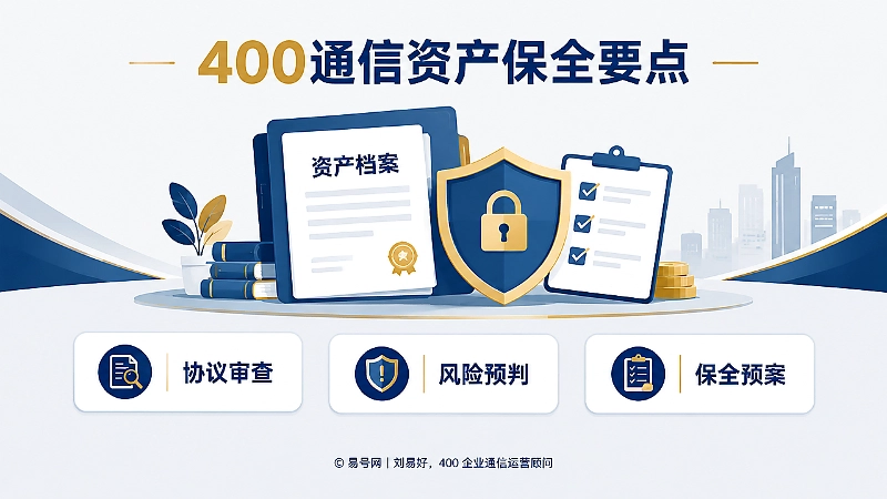 400通信资产保全要点，展示协议审查、风险预判与保全预案